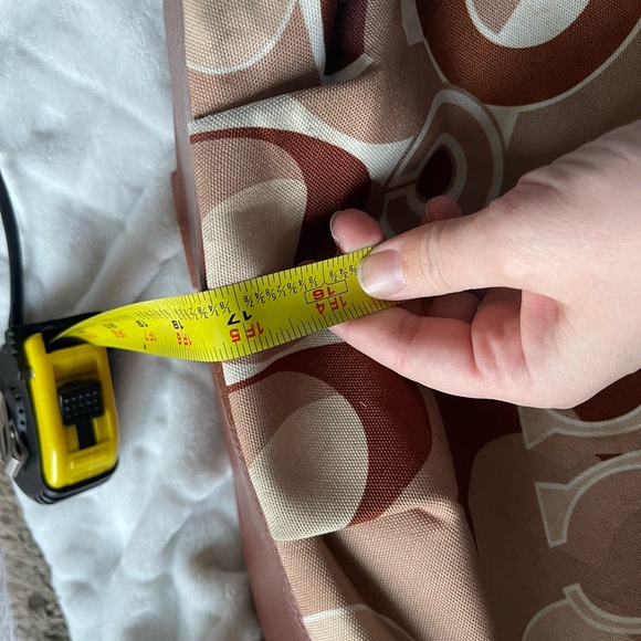 Vintage Coach brown Maggie 16505 Leather Madison OP Art Large Handbag FLAWED - Picture 13 of 15